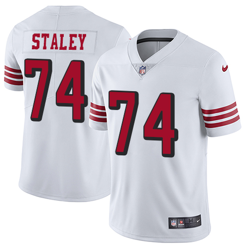 San Francisco 49ers Limited White Men Joe Staley NFL Jersey #74 Rush Vapor Untouchable